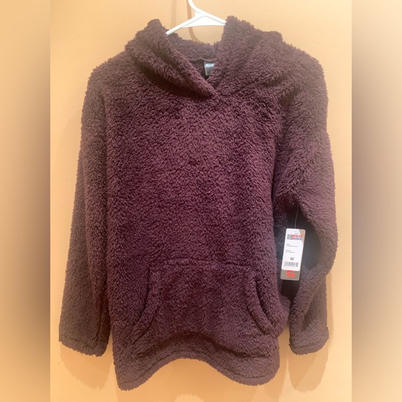32 Degrees Women's Medium SOFT SHERPA PULLOVER HOODIE Boysenberry NWT - Picture 8 of 12